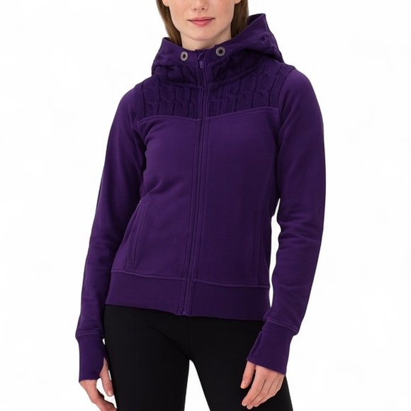 Lululemon Fireside Scuba Size 12 Purple Cozy - Picture 1 of 9